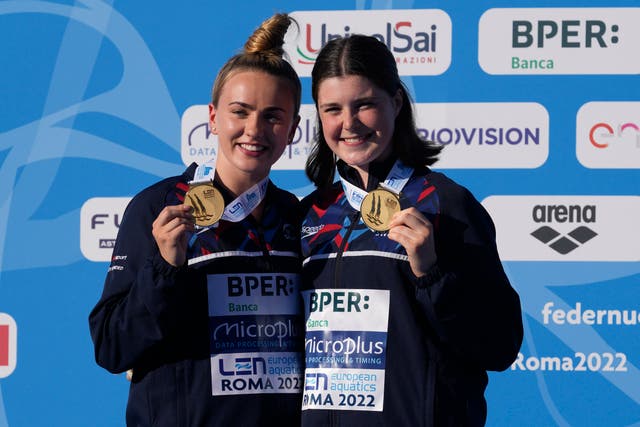 Andrea Spendolini-Sirieix and Lois Toulson delivered another golden performance in Rome (Domenico Stinellis/AP)