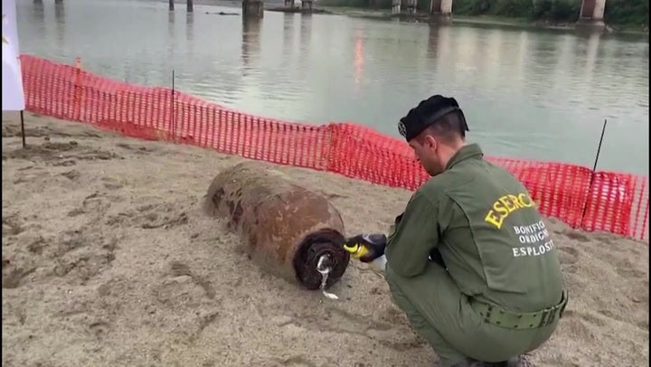 Droughts across Europe drain water levels revealing pieces of history