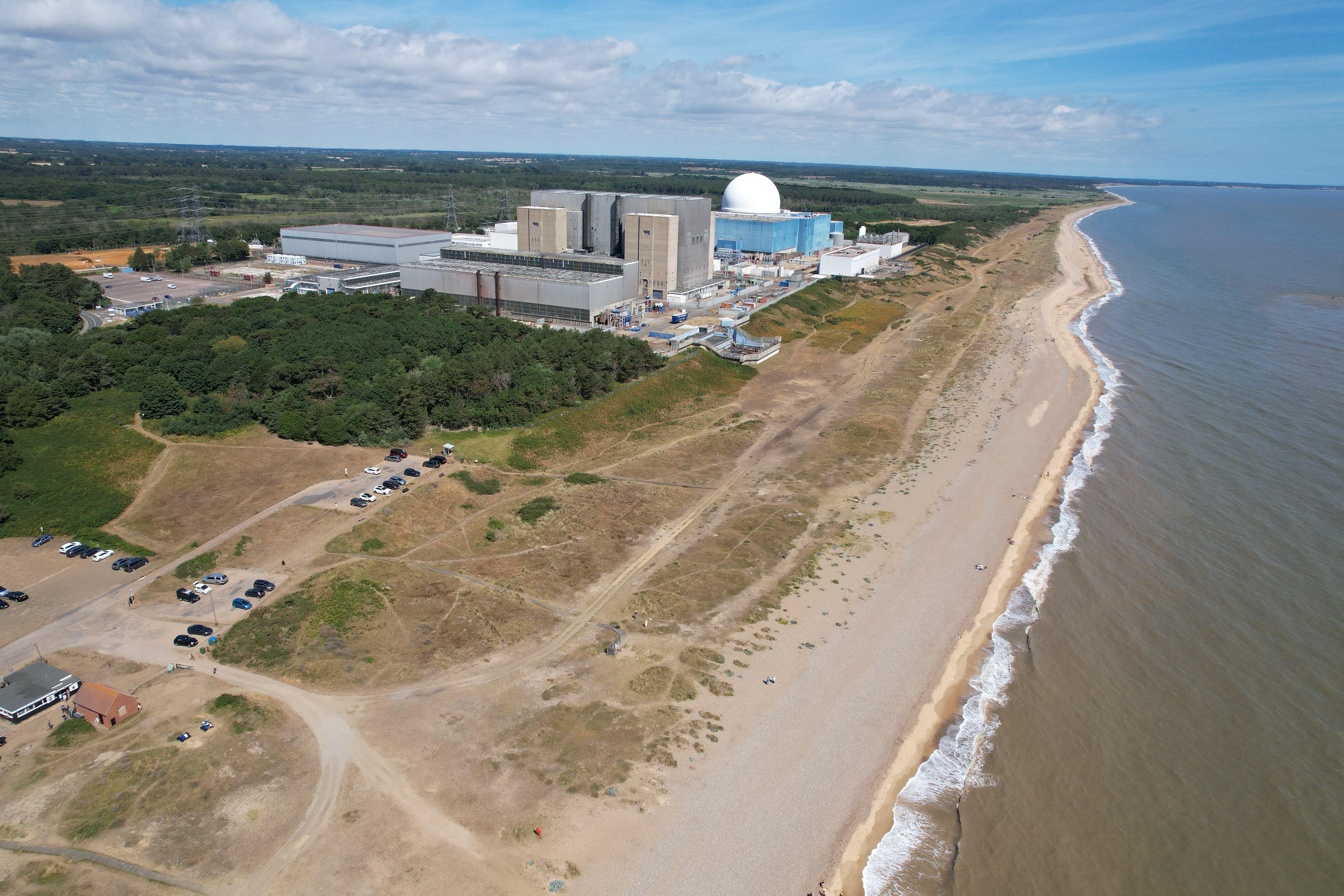 Sizewell nuclear power stations A and B in Suffolk