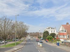 Girl, 12, fighting for life after car crash as police hunt two men in Bentley who fled scene