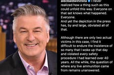 Alec Baldwin shares what he ‘finds difficult to endure’ in new statement on Rust set shooting