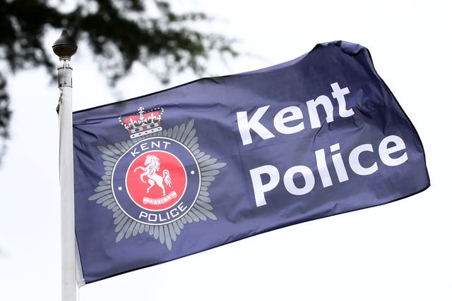 The Kent Police flag at police headquarters in Maidstone, Kent (Gareth Fuller/PA)