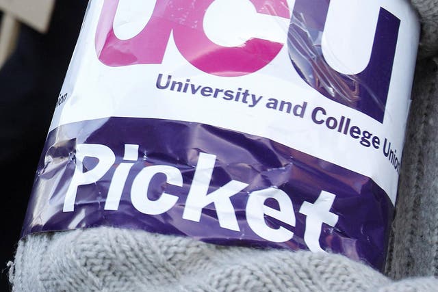 The University and College Union has said it will ballot for industrial action next month (Peter Byrne/PA)