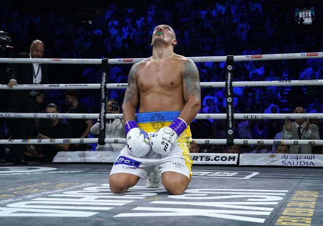 <p>Oleksandr Usyk’s next challenge could well be fighting Tyson Fury (Nick Potts/PA)</p>