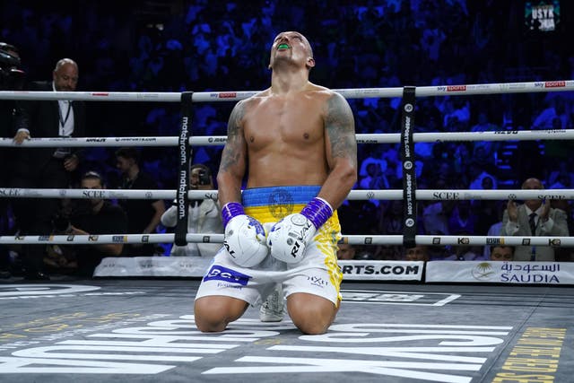 <p>Oleksandr Usyk’s next challenge could well be fighting Tyson Fury (Nick Potts/PA)</p>