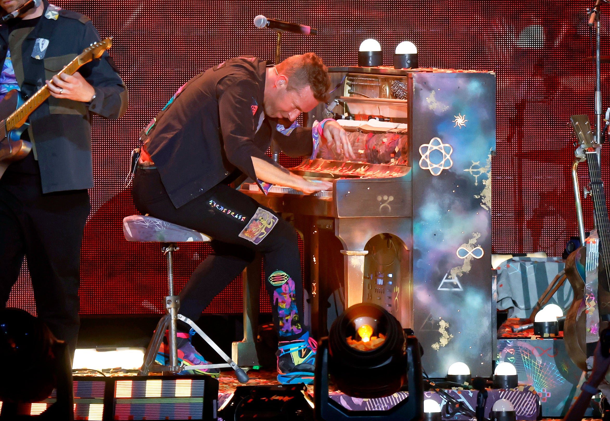 Chris Martin on stage earlier this year
