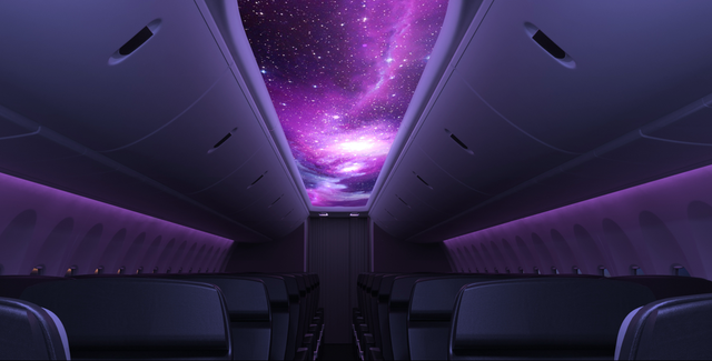 <p>Collins Aerospace’s Secant Luminous Panel could make flights a more spaced-out experience</p>