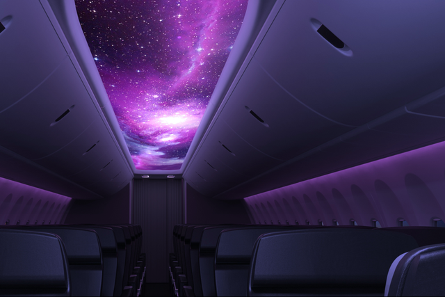 <p>Collins Aerospace’s Secant Luminous Panel could make flights a more spaced-out experience</p>