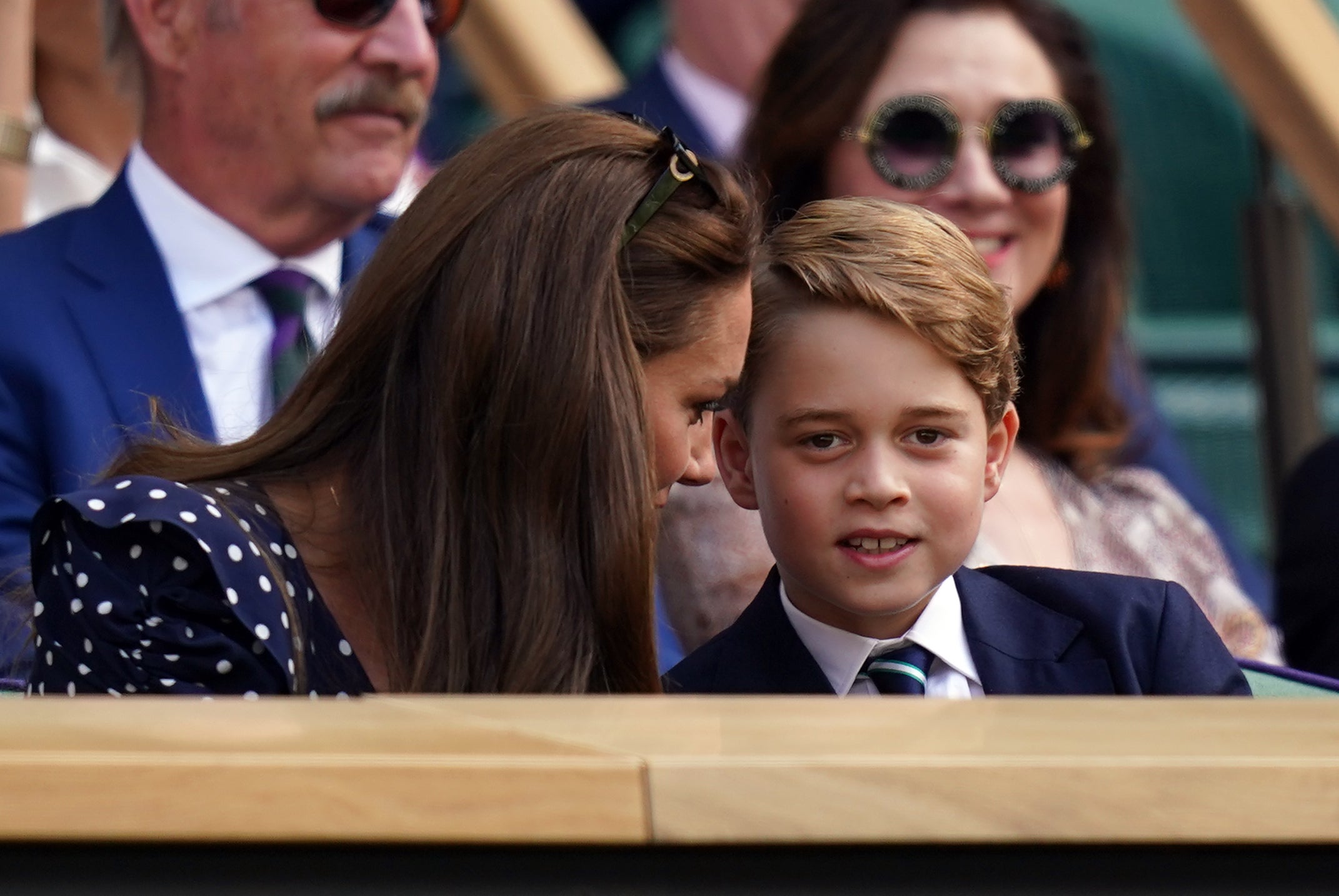 George with Kate at Wimbledon (Adam Davy/PA)