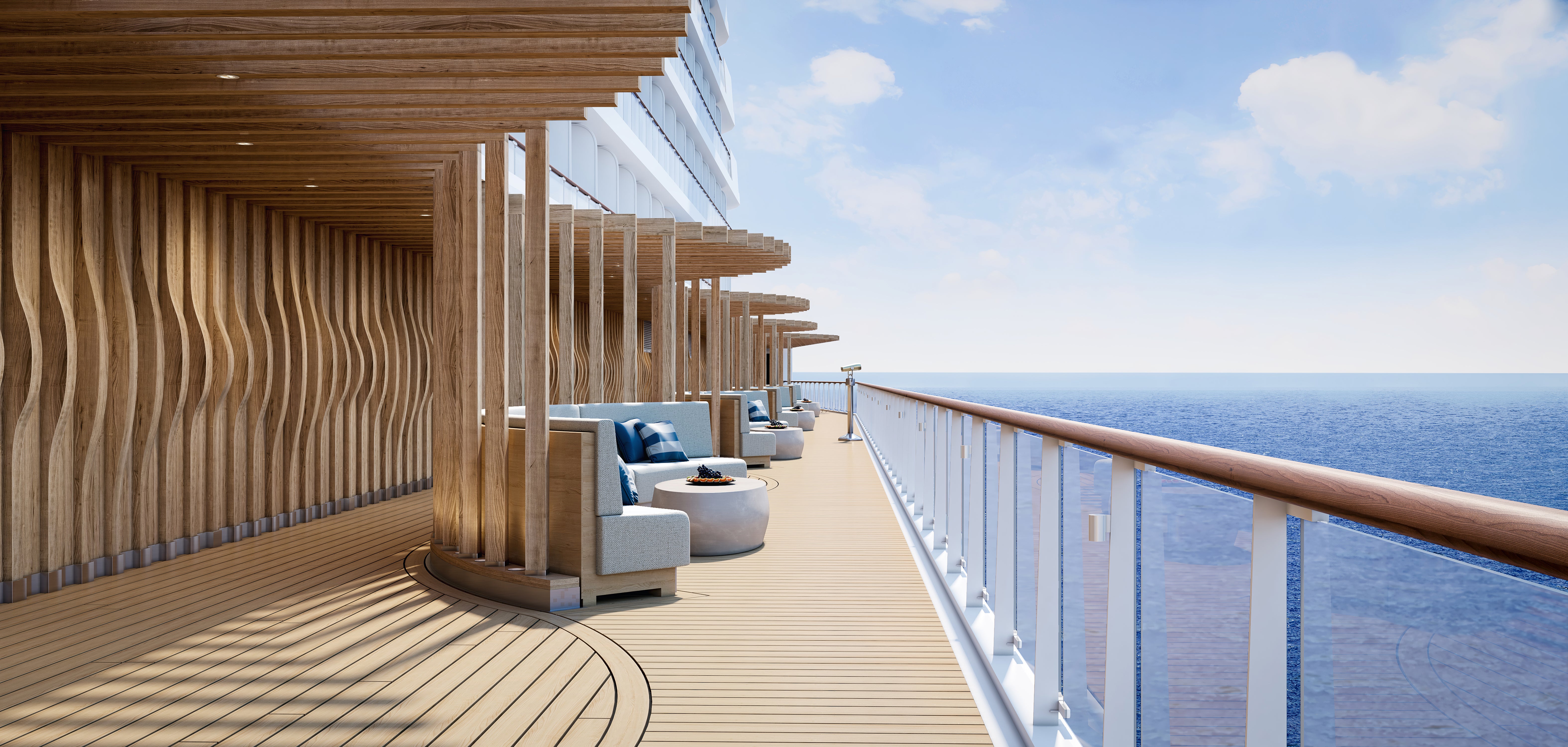 The Prima has the most outdoor deck space of any new cruise ship