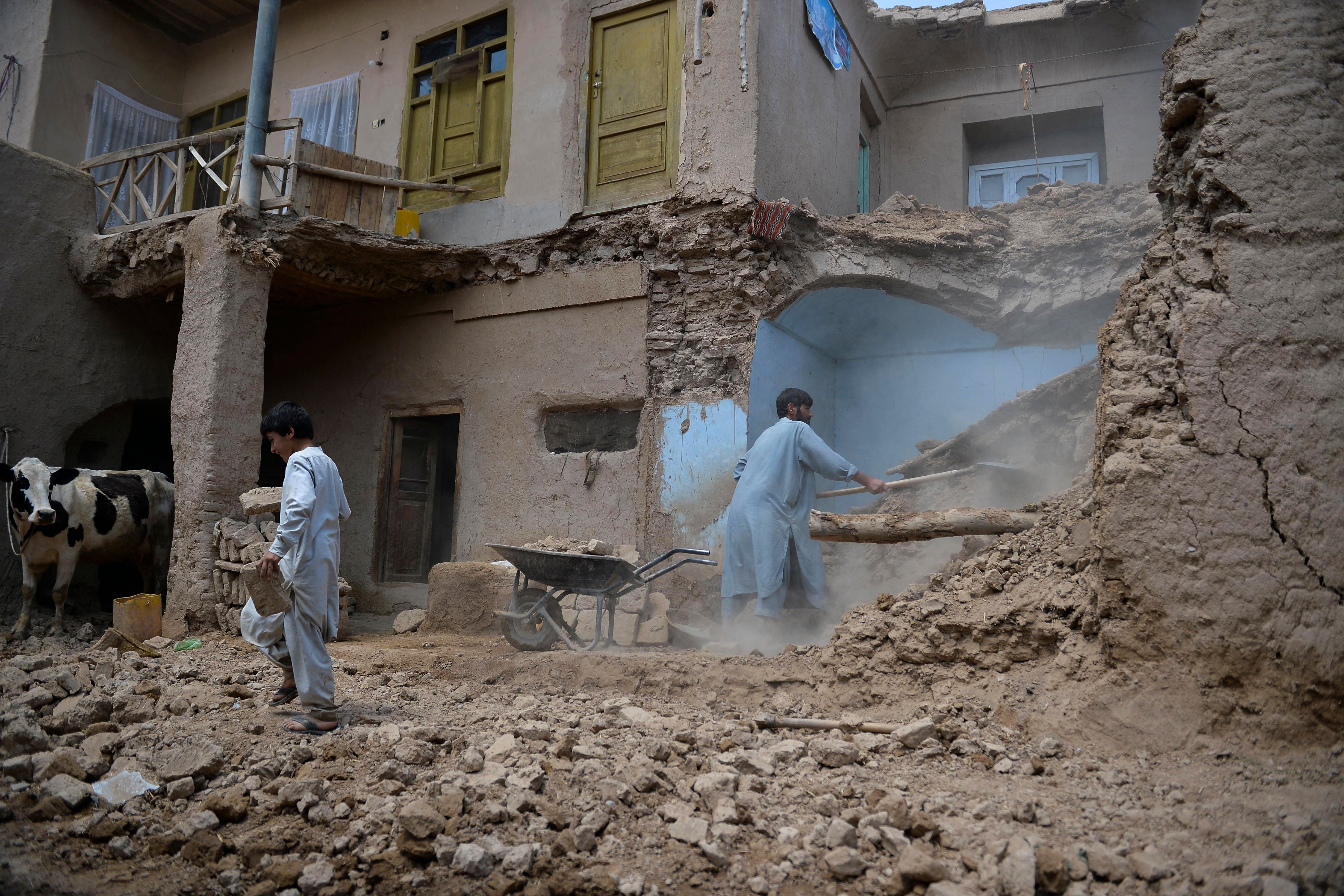 File image: Every year flash floods leave hundreds of houses damaged in Afghanistan