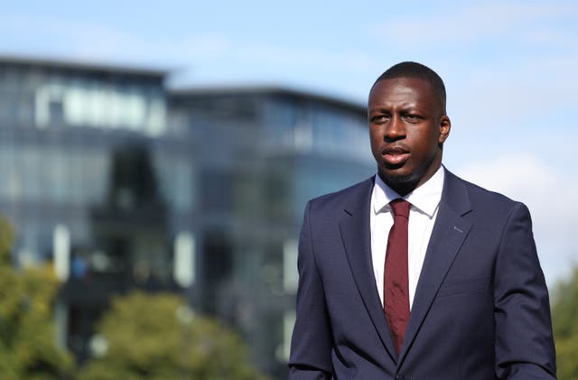 Benjamin Mendy arrives at Chester Crown Court (David Rawcliffe/PA)