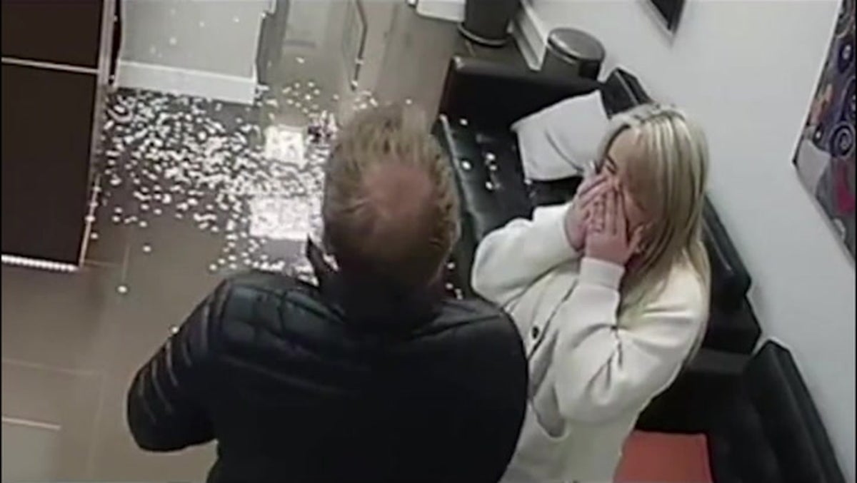 CCTV captures moment pregnant couple’s gender reveal ruined by clinic receptionist
