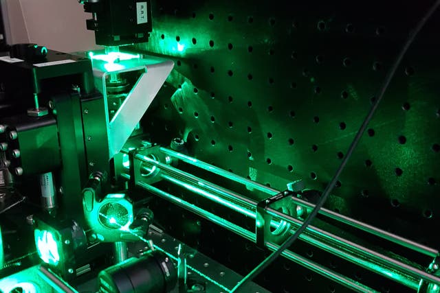 Heriot-Watt University experts said laser shaping techniques had led to a ‘major advance’ in manufacturing fibre-optic medical devices (Heriot-Watt University/PA)