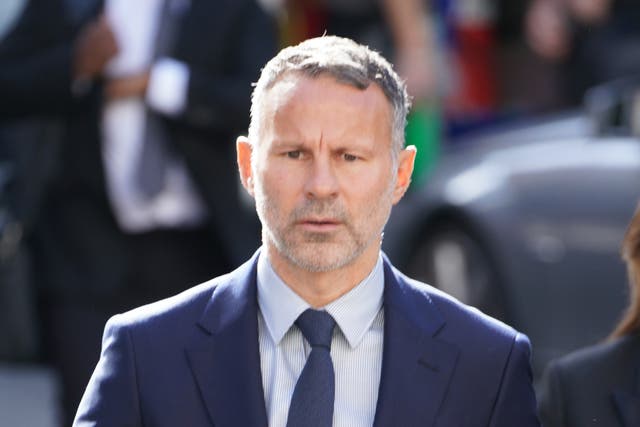The jury in the trial of ex-Manchester United footballer Ryan Giggs has gone out to start its deliberations (Peter Byrne/PA)