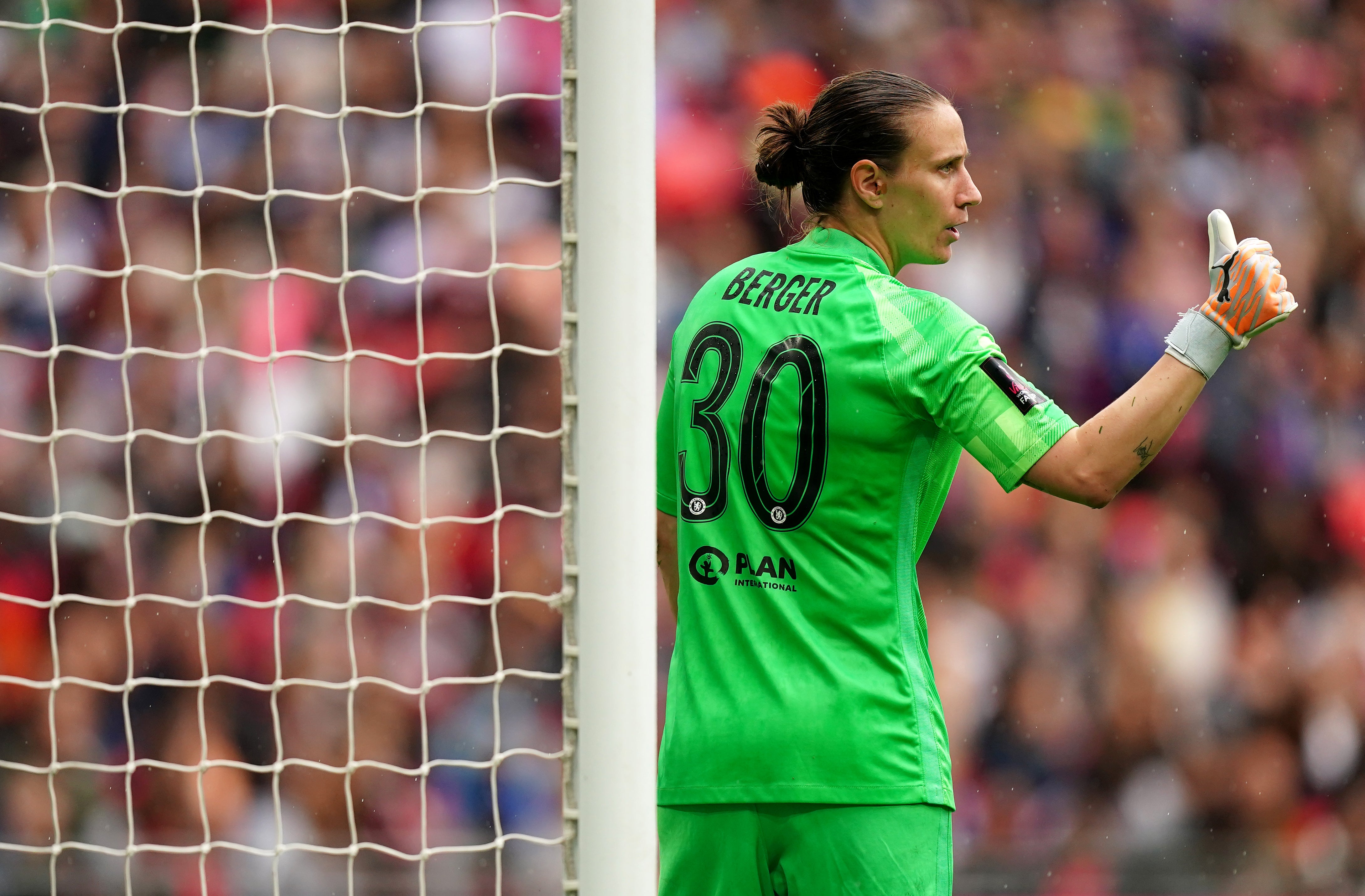 Chelsea goalkeeper Ann-Katrin Berger is set for a spell away from the game (Mike Egerton/PA)