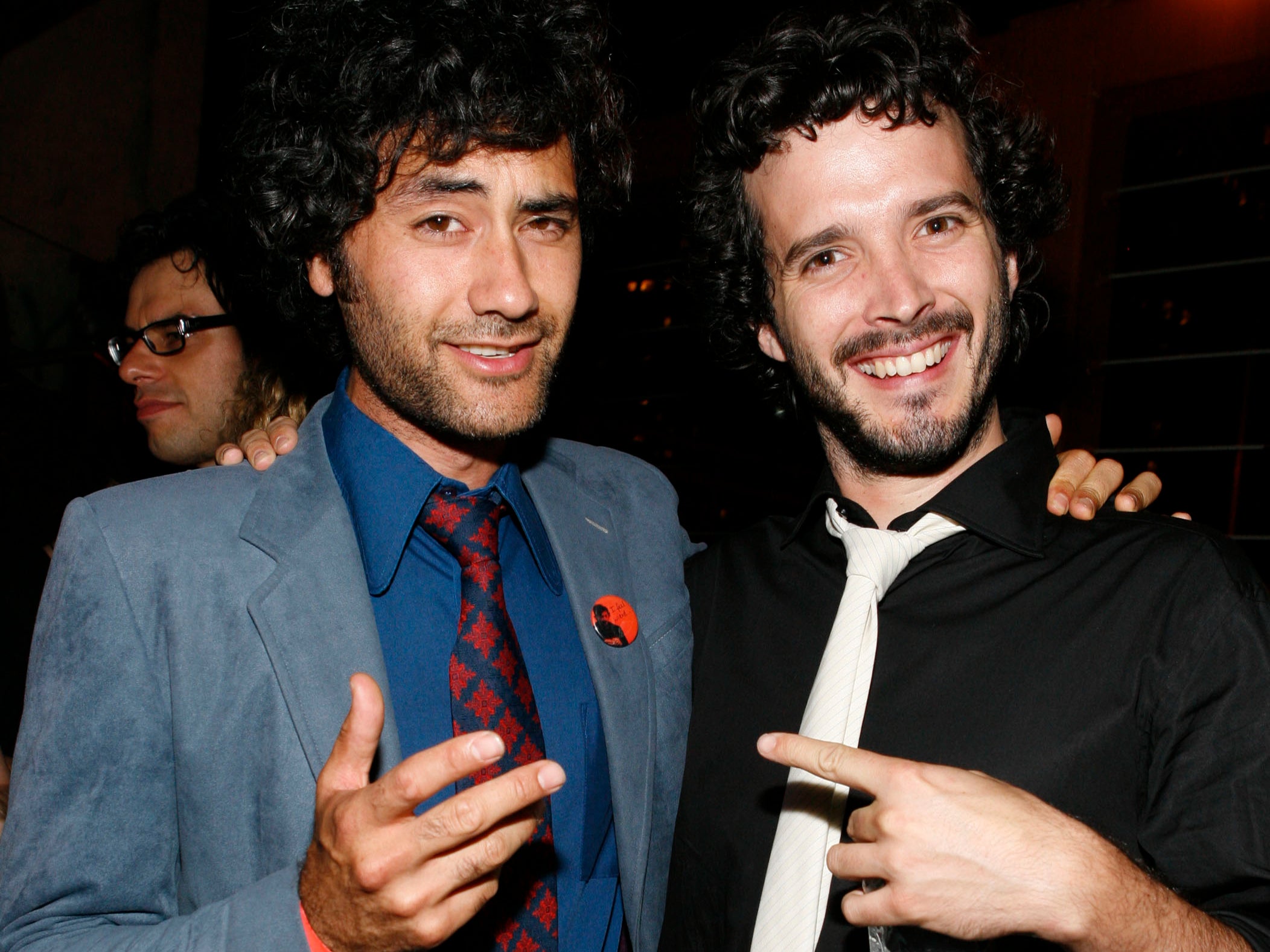 McKenzie (right) with Taika Waititi at the New York premiere of the director’s 2007 film ‘Eagle vs Shark’