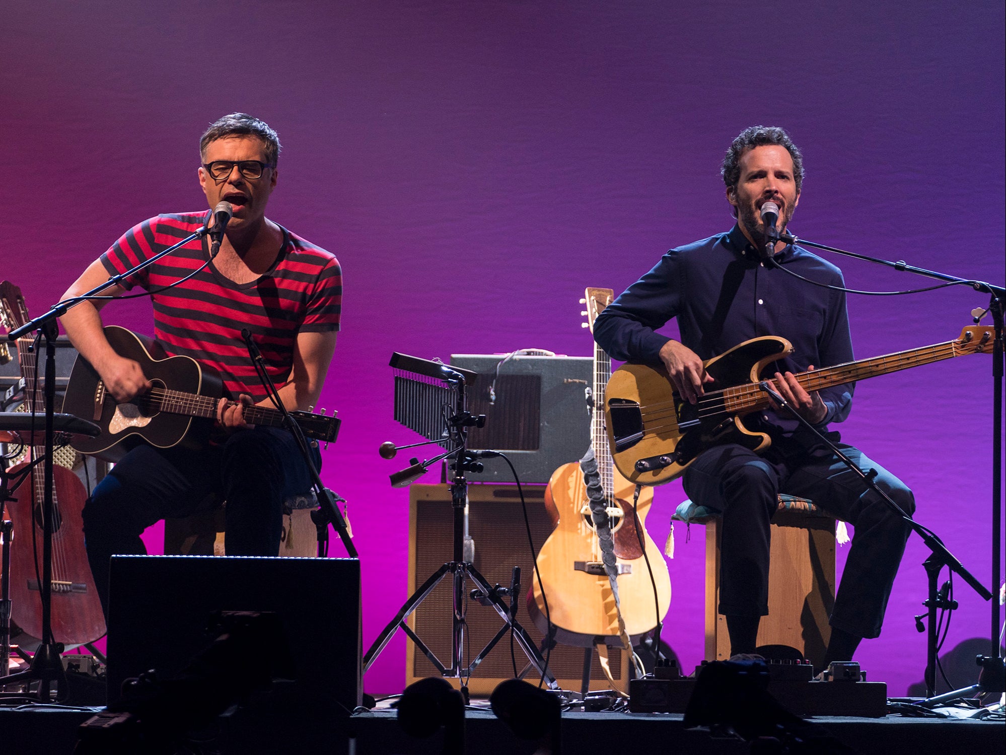 Flight of the Conchords: Jemaine Clement and McKenzie performing together in 2018