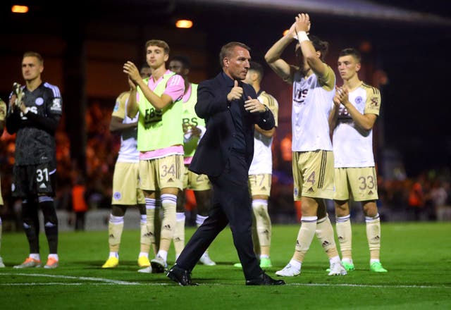 Brendan Rodgers’ side won on penalties (Simon Marper/PA)