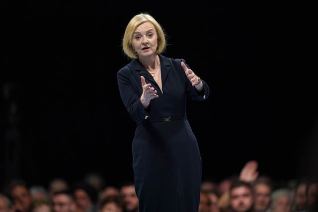 <p>Conservative leadership candidate Liz Truss at a hustings in Birmingham</p>