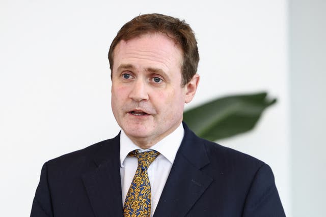 Former Tory leadership contender Tom Tugendhat has disclosed he is in Kyiv as Ukraine marks 31 years since it declared independence from the Soviet Union (Henry Nicholls/PA)