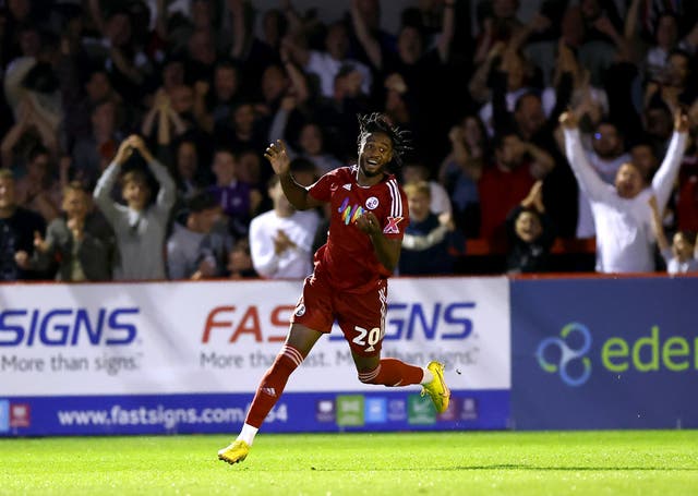 James Balagizi claimed Crawley’s second goal against Fulham (Steven Paston/PA)