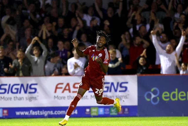 James Balagizi claimed Crawley’s second goal against Fulham (Steven Paston/PA)