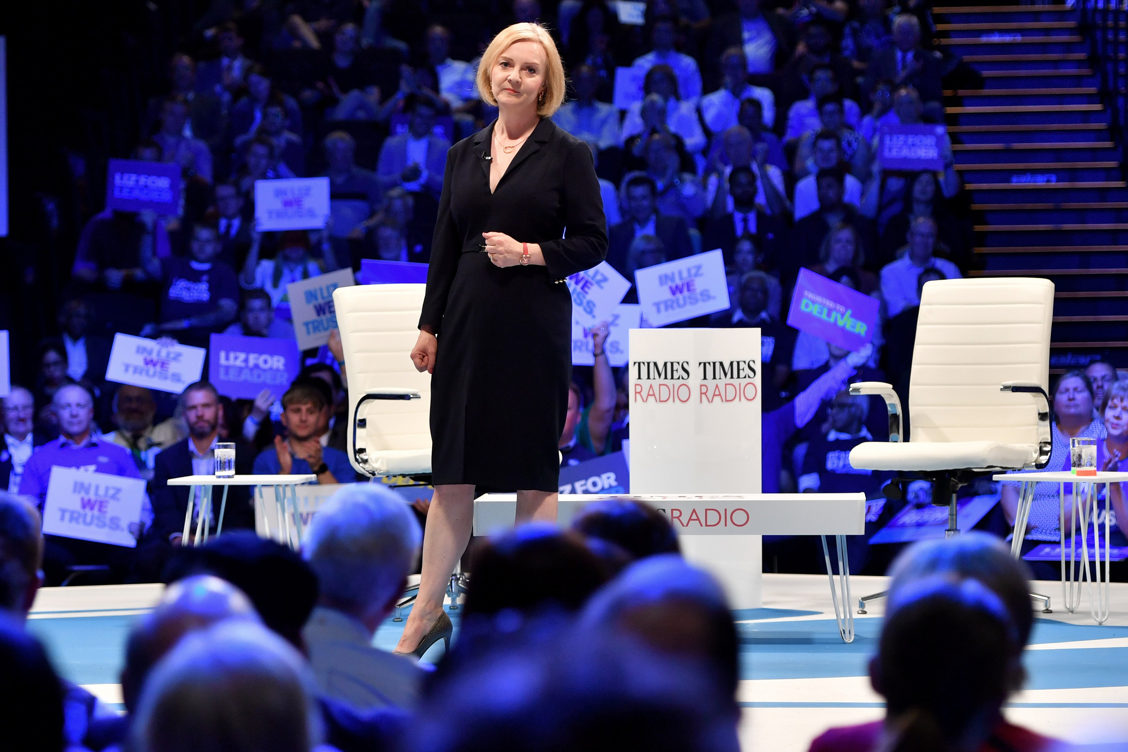 Truss at the Tory leadership hustings in Birmingham on Tuesday