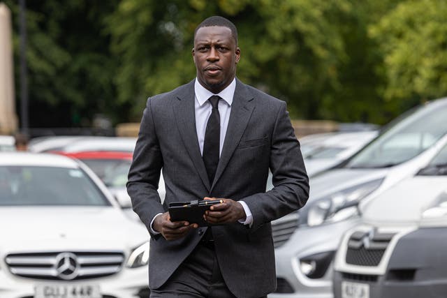 Manchester City footballer Benjamin Mendy arrives at Chester Crown Court where he is accused of eight counts of rape, one count of sexual assault and one count of attempted rape, relating to seven women. Picture date: Wednesday August 24, 2022 (David Rawcliffe/PA)