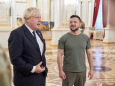 Boris Johnson in Ukraine to tell Zelensky he ‘can and will win the war’