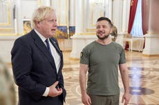 Boris Johnson in Ukraine to tell Zelensky he ‘can and will win the war’