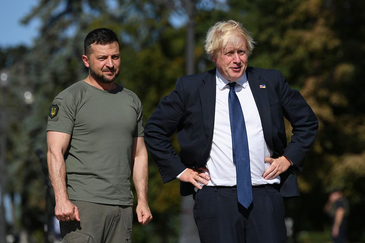 Volodymyr Zelensky has praised Mr Johnson calling him a ‘true friend’ ahead of his final days in office