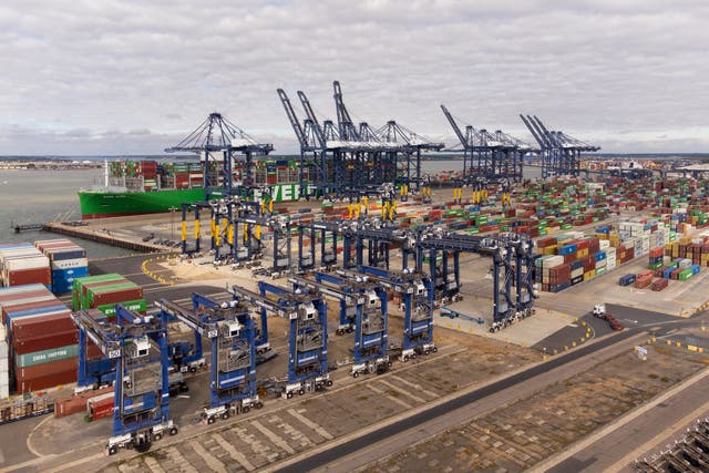 <p>Almost 2,000 dockers have walked out in a dispute over pay at the Suffolk port</p>