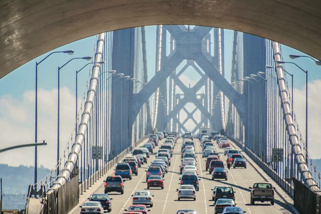 <p>Traffic on the Bay Bridge in San Francisco</p>