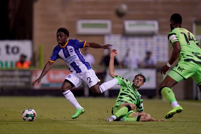 Brighton were made to work hard for their win by Forest Green (Adam Davy/PA)