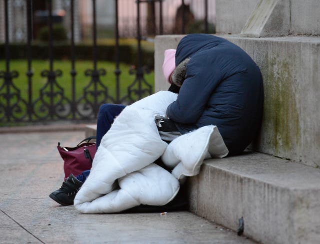 Homeless people sleeping in London (Nick Ansell/PA)