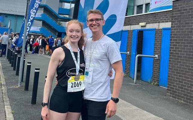 Charlotte and her boyfriend after a run (Collect/PA Real Life)