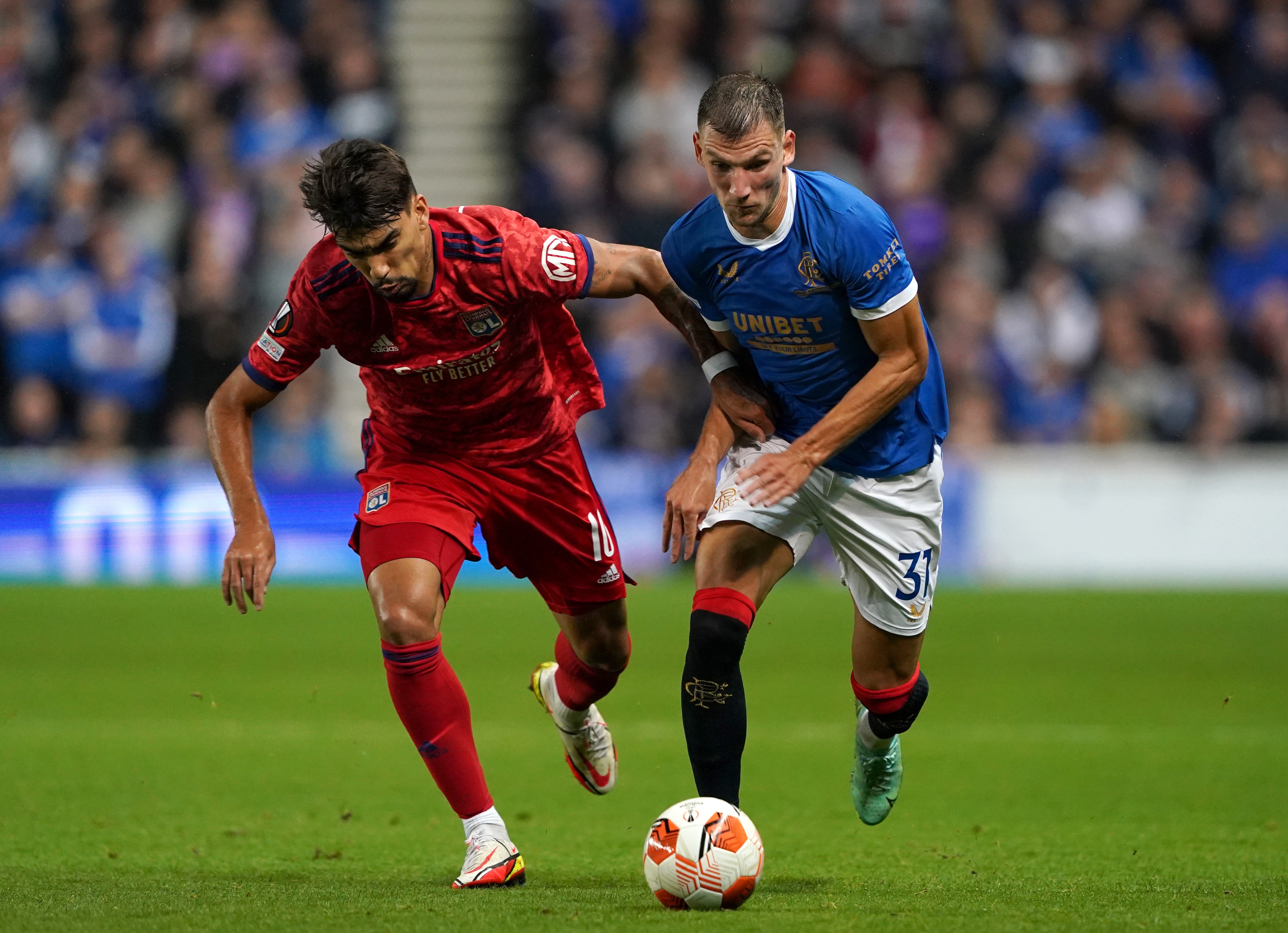 Lyon’s Lucas Paqueta (left) has been targeted by West Ham (Andrew Milligan/PA)