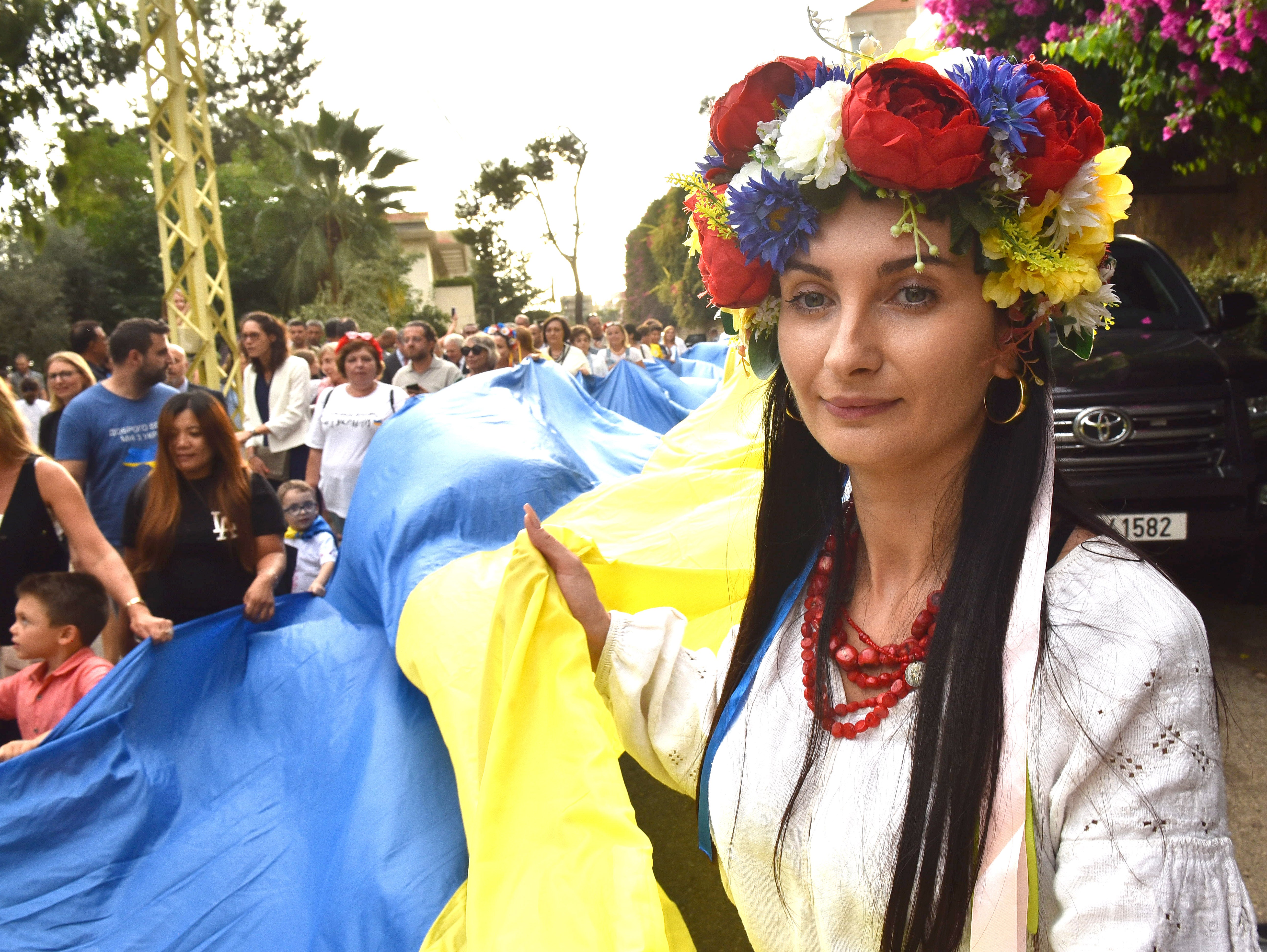 Celebrations are held in Baabda, Lebanon.