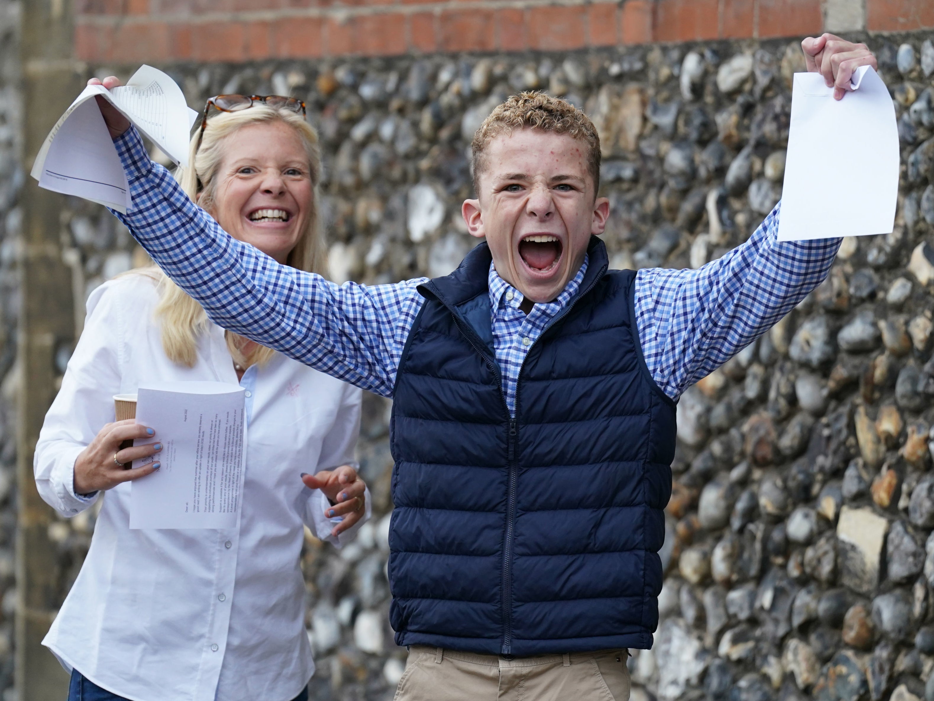 Finney Harrod is one of hundreds of thousands of students to receive GCSE results