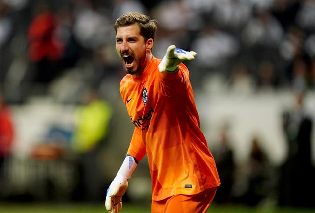 Eintracht Frankfurt’s Kevin Trapp has turned down a move to Manchester United (Mike Egerton/PA)