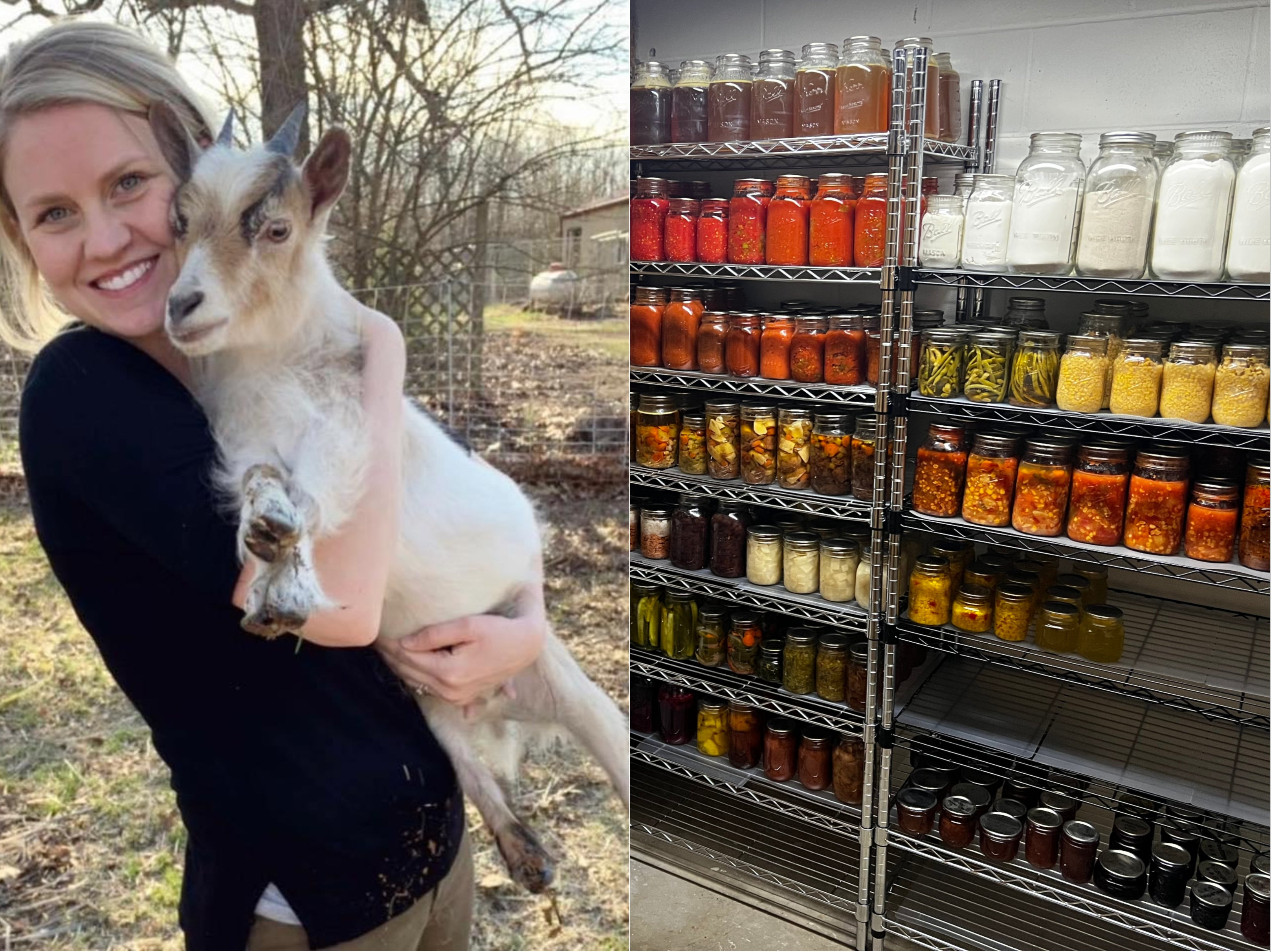 <p>Kelsey Shaw keeps her pantry stocked with meals</p>