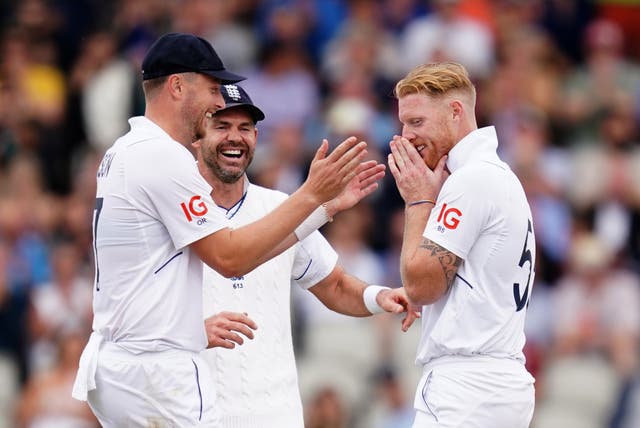 England’s Ben Stokes (right) looks on in disbelief after taking the wicket of South Africa’s Aiden Markram (David Davies/PA)