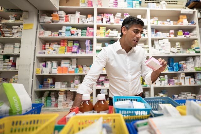 Rishi Sunak during a visit to his family’s old business, Bassett Pharmacy, in Southampton, Hampshire, as part of his campaign to be leader of the Conservative Party and the next prime minister. Picture date: Wednesday August 24, 2022.
