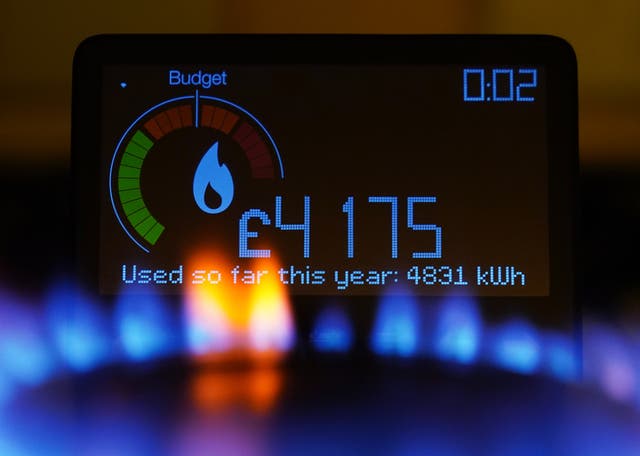 A handheld smart meter on a kitchen hob showing the cost of a year-to-date’s worth of home energy usage in a home in Dorset. Picture date: Sunday April 24, 2022.