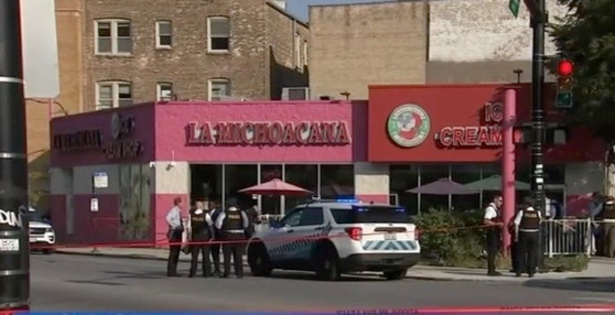 Four students wounded in drive-by shooting outside ice cream shop by Chicago high school