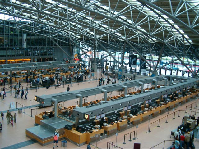 <p>Hamburg Airport, where American Airlines aircraft currently do not fly to </p>