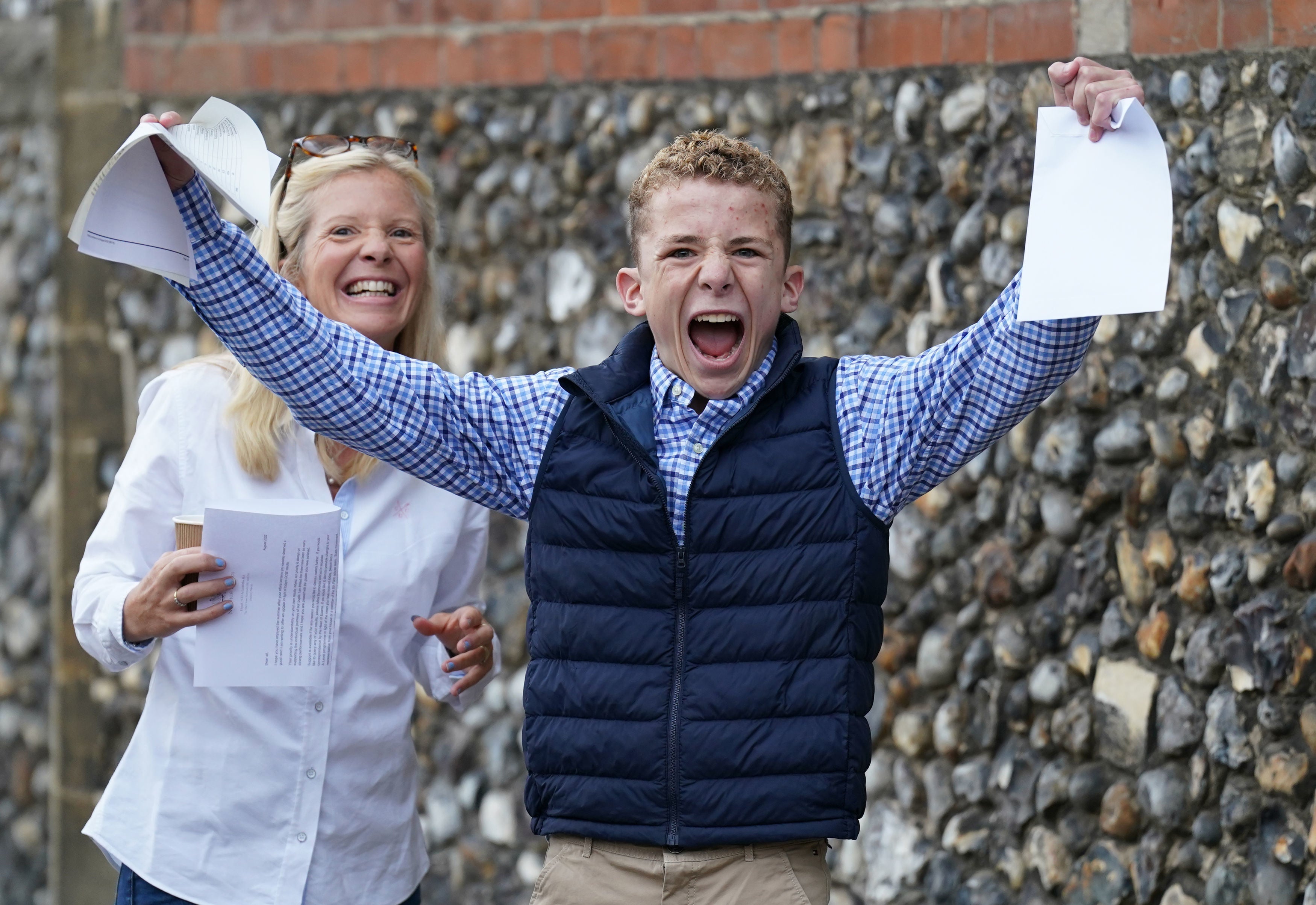 Finney Harrod in Norwich was one of the many pupils to find out GCSE results