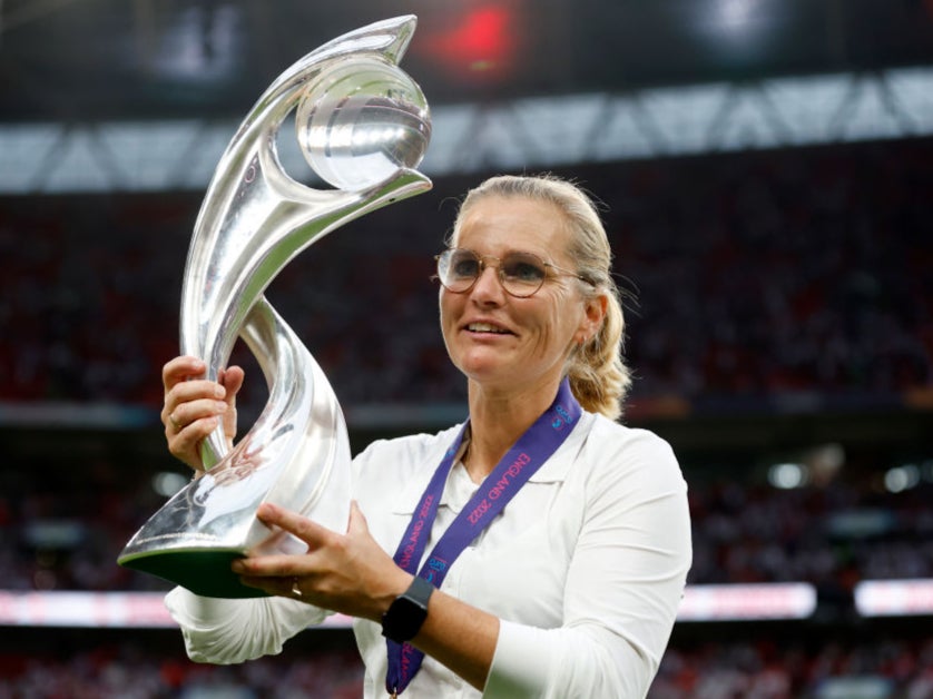 Sarina Wiegman led England to glory at Wembley