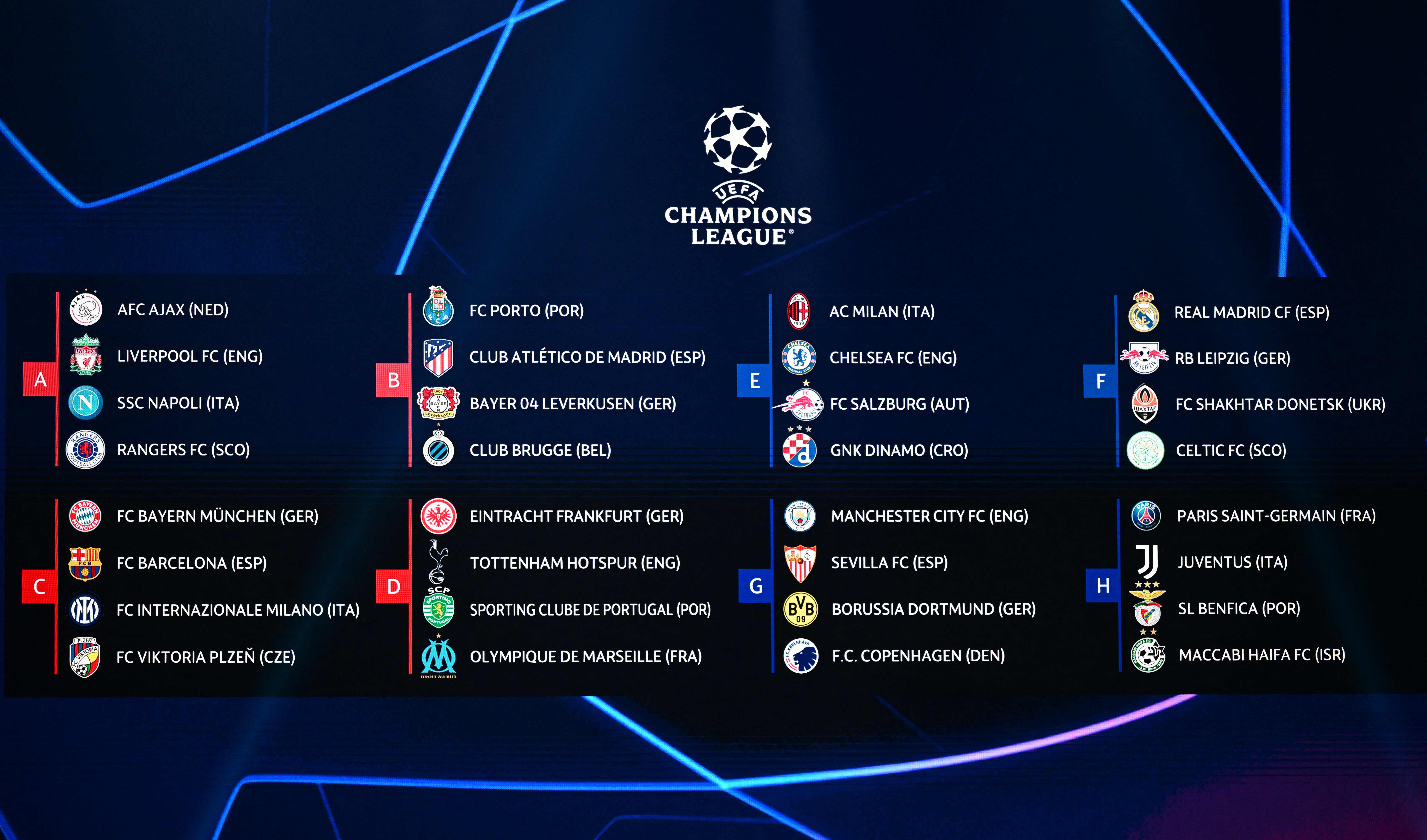 live matches today champions league